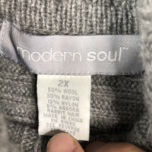 Modern Soul Cardigan Set Women 2X Plus Size Gray Ribbed Sweater Classic QVC NEW - Picture 13 of 16